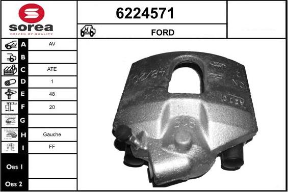 STARTCAR 6224571 - Brake Caliper autospares.lv