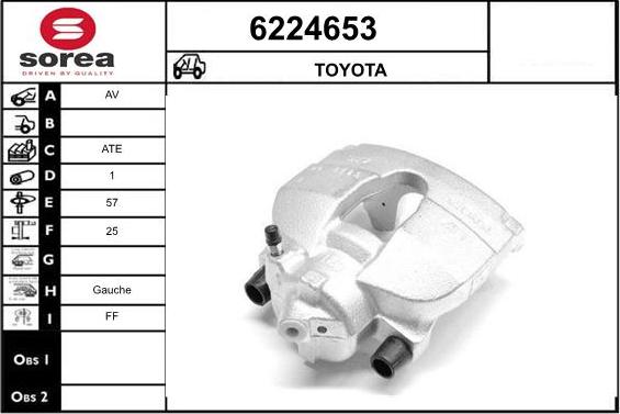 STARTCAR 6224653 - Brake Caliper autospares.lv