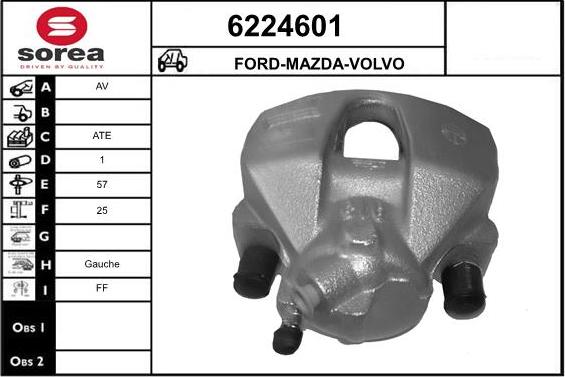 STARTCAR 6224601 - Brake Caliper autospares.lv