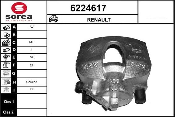 STARTCAR 6224617 - Brake Caliper autospares.lv