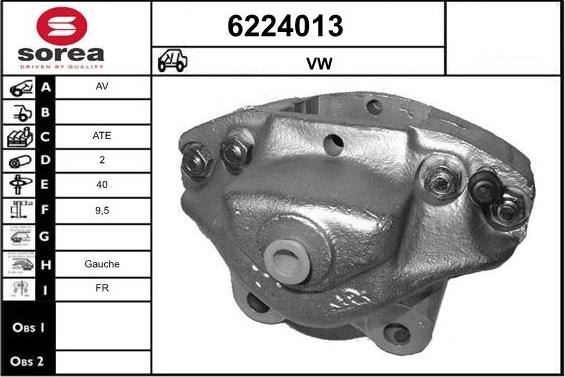 STARTCAR 6224013 - Brake Caliper autospares.lv