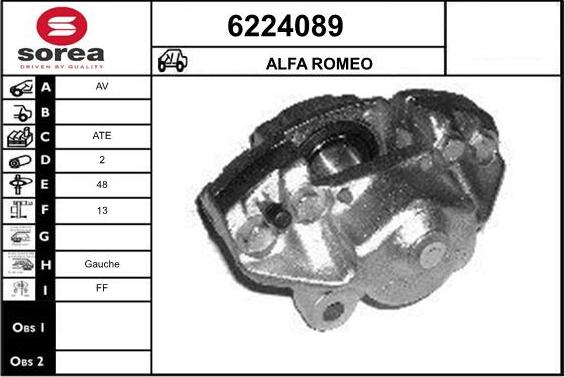 STARTCAR 6224089 - Brake Caliper autospares.lv