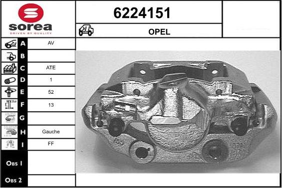 STARTCAR 6224151 - Brake Caliper autospares.lv