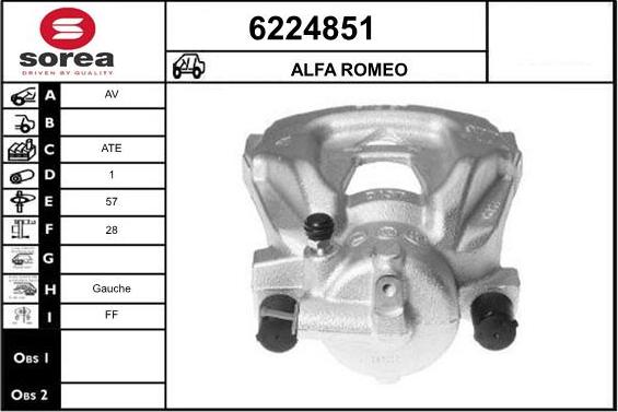 STARTCAR 6224851 - Brake Caliper autospares.lv