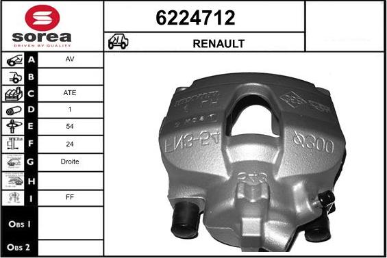 STARTCAR 6224712 - Brake Caliper autospares.lv