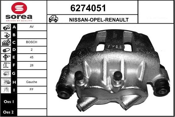 STARTCAR 6274051 - Brake Caliper autospares.lv