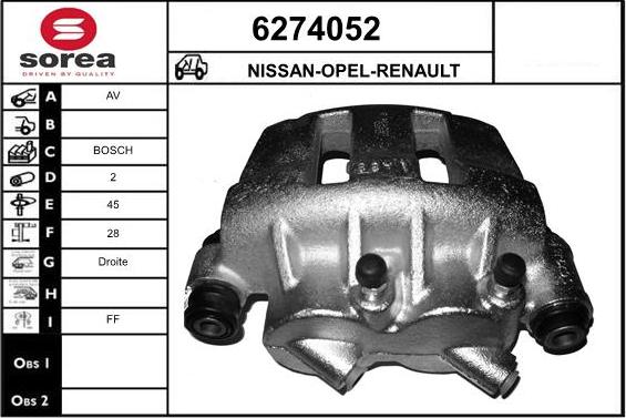 STARTCAR 6274052 - Brake Caliper autospares.lv