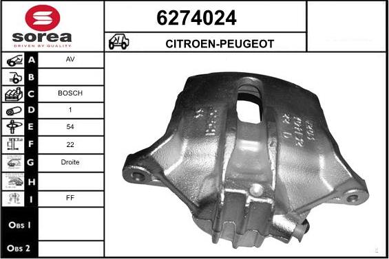 STARTCAR 6274024 - Brake Caliper autospares.lv