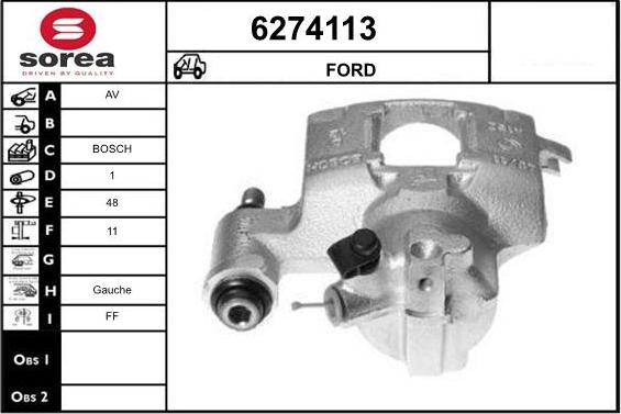 STARTCAR 6274113 - Brake Caliper autospares.lv