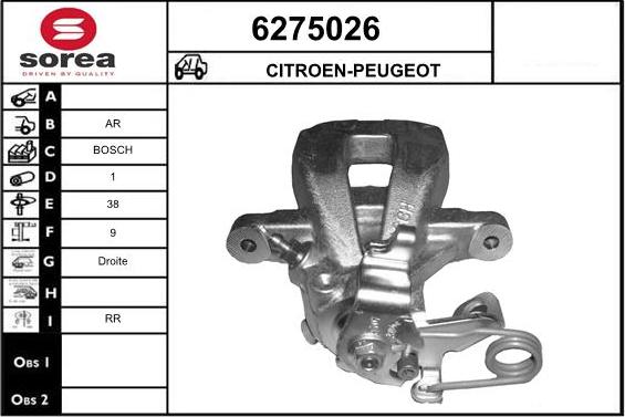 STARTCAR 6275026 - Brake Caliper autospares.lv