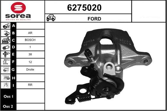 STARTCAR 6275020 - Brake Caliper autospares.lv