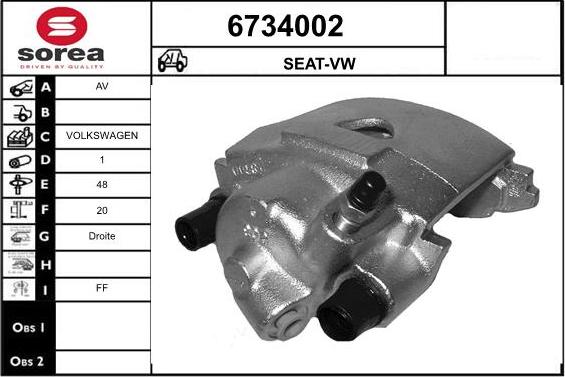 STARTCAR 6734002 - Brake Caliper autospares.lv