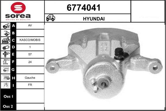 STARTCAR 6774041 - Brake Caliper autospares.lv