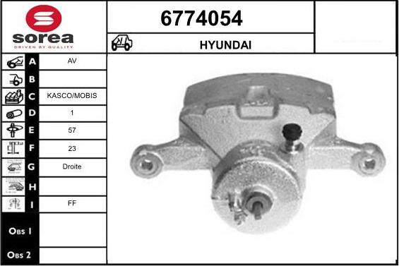 STARTCAR 6774054 - Brake Caliper autospares.lv