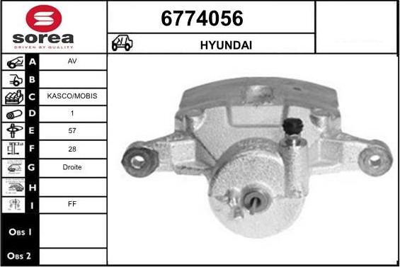 STARTCAR 6774056 - Brake Caliper autospares.lv