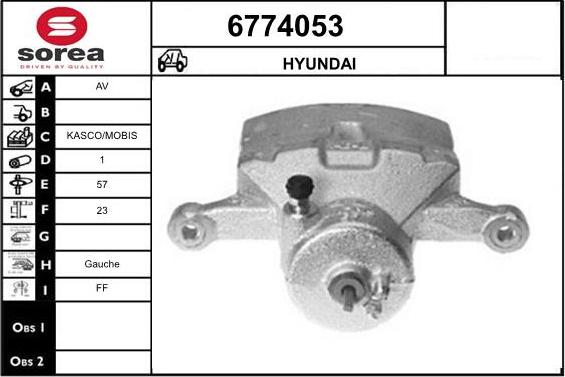 STARTCAR 6774053 - Brake Caliper autospares.lv