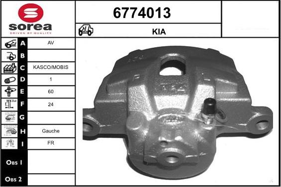 STARTCAR 6774013 - Brake Caliper autospares.lv