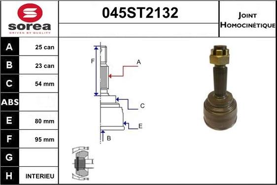 STARTCAR 045ST2132 - Joint Kit, drive shaft autospares.lv