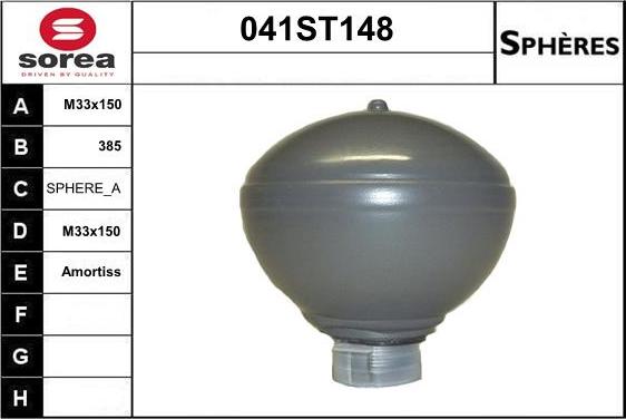 STARTCAR 041ST148 - Suspension Sphere, pneumatic suspension autospares.lv