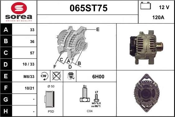 STARTCAR 065ST75 - Alternator autospares.lv