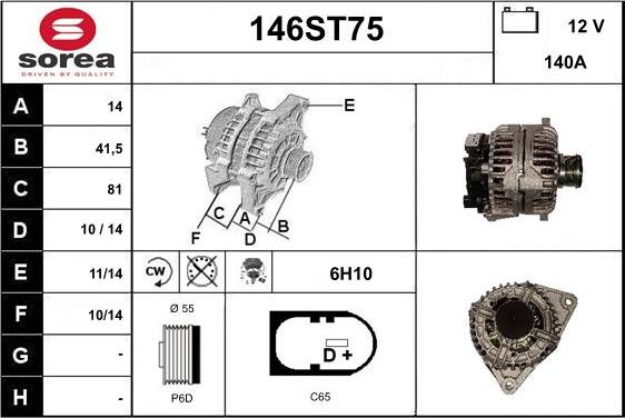 STARTCAR 146ST75 - Alternator autospares.lv