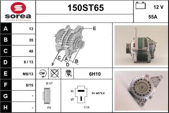 STARTCAR 150ST65 - Alternator autospares.lv