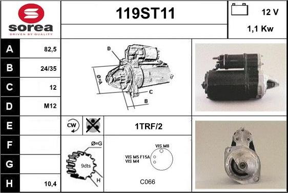 STARTCAR 119ST11 - Starter autospares.lv