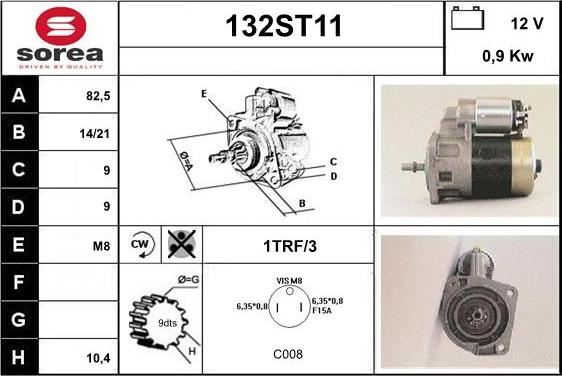 STARTCAR 132ST11 - Starter autospares.lv