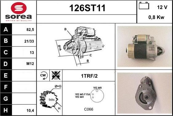 STARTCAR 126ST11 - Starter autospares.lv