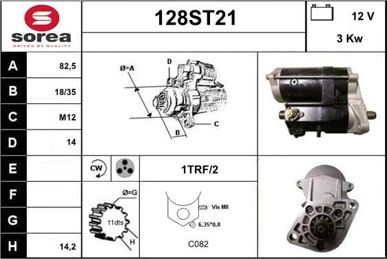 STARTCAR 128ST21 - Starter autospares.lv