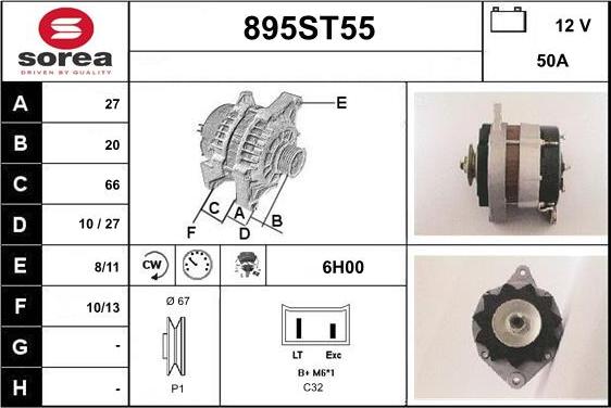 STARTCAR 895ST55 - Alternator autospares.lv