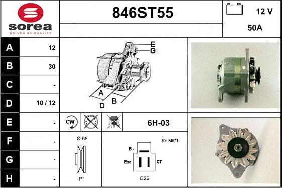 STARTCAR 846ST55 - Alternator autospares.lv