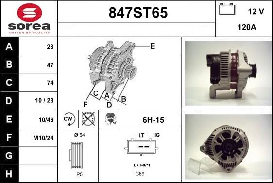 STARTCAR 847ST65 - Alternator autospares.lv