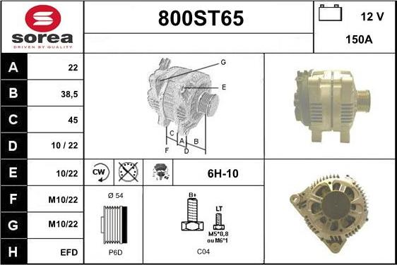 STARTCAR 800ST65 - Alternator autospares.lv