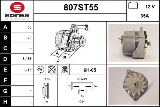 STARTCAR 807ST55 - Alternator autospares.lv