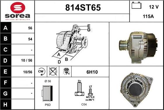 STARTCAR 814ST65 - Alternator autospares.lv