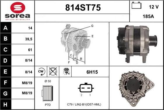 STARTCAR 814ST75 - Alternator autospares.lv