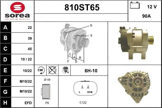 STARTCAR 810ST65 - Alternator autospares.lv