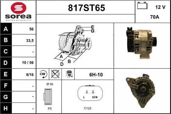 STARTCAR 817ST65 - Alternator autospares.lv