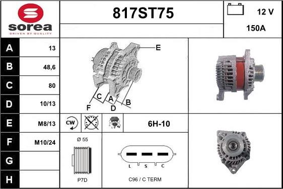 STARTCAR 817ST75 - Alternator autospares.lv