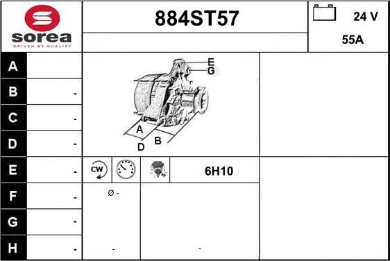 STARTCAR 884ST57 - Alternator autospares.lv