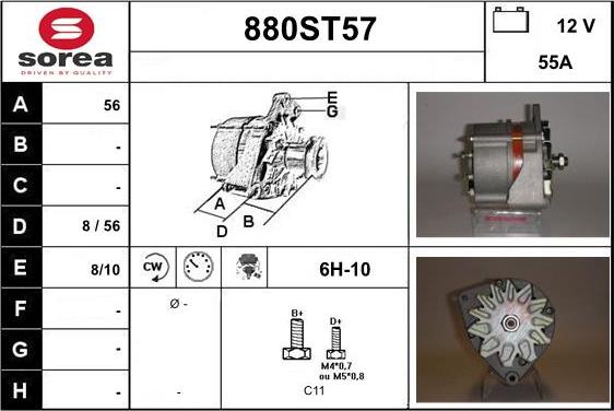 STARTCAR 880ST57 - Alternator autospares.lv