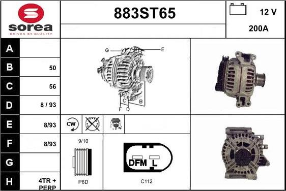 STARTCAR 883ST65 - Alternator autospares.lv