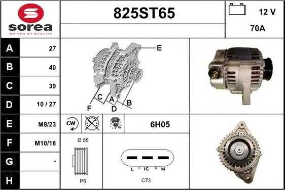 STARTCAR 825ST65 - Alternator autospares.lv