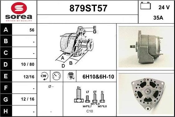 STARTCAR 879ST57 - Alternator autospares.lv