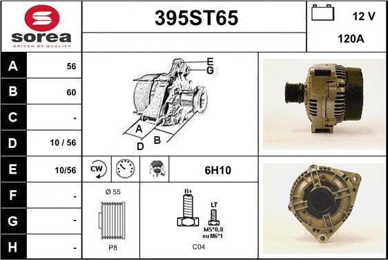 STARTCAR 395ST65 - Alternator autospares.lv