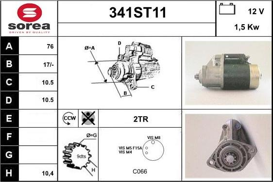 STARTCAR 341ST11 - Starter autospares.lv