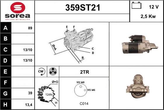 STARTCAR 359ST21 - Starter autospares.lv