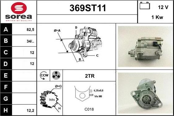 STARTCAR 369ST11 - Starter autospares.lv