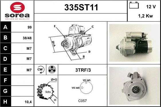 STARTCAR 335ST11 - Starter autospares.lv